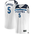 Kdoa M.Timberwolves #5 Anthony Edwards White Fast Break Replica Player Stitched Jerseys - Association Edition