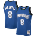 Kdoa M.Timberwolves #8 Latrell Sprewell Mitchell & Ness Blue 2003-2004 Hardwood Classics Swingman Stitched Jerseys