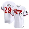 Kdoa M.Twins #29 Rod Carew Player White Home Limited Stitched Jerseys