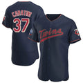 Kdoa M.Twins #37 Victor Caratini Player Navy 60th Home Limited Elite Stitched Jerseys