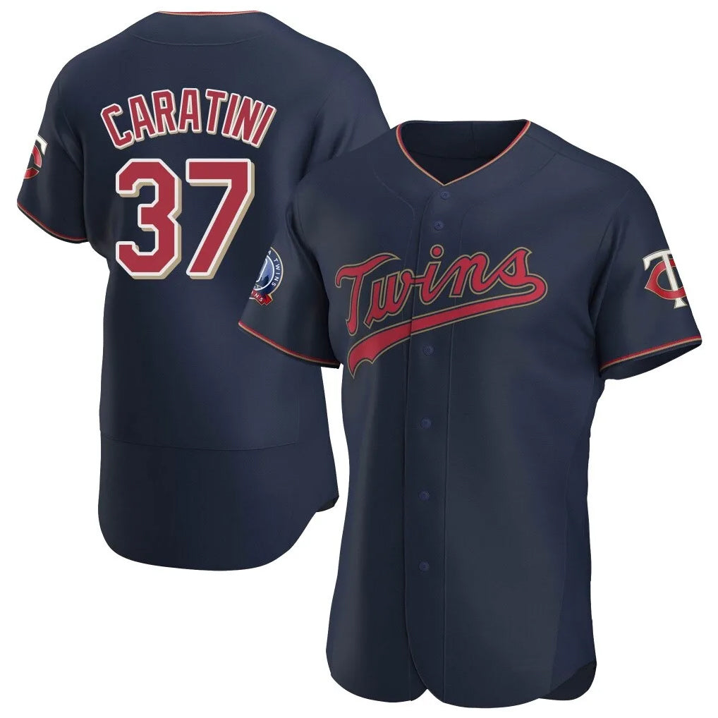 Kdoa M.Twins #37 Victor Caratini Player Navy 60th Home Limited Elite Stitched Jerseys