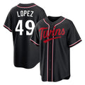 Kdoa M.Twins #49 Pablo Lopez Player Black Fashion Out Home Limited Stitched Jerseys