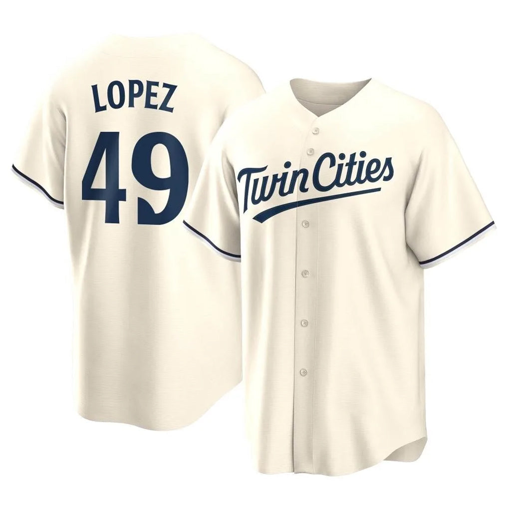Kdoa M.Twins #49 Pablo Lopez Player Cream Game Limited Home Stitched Jerseys