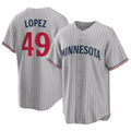 Kdoa M.Twins #49 Pablo Lopez Player Gray Game Limited Home Stitched Jerseys