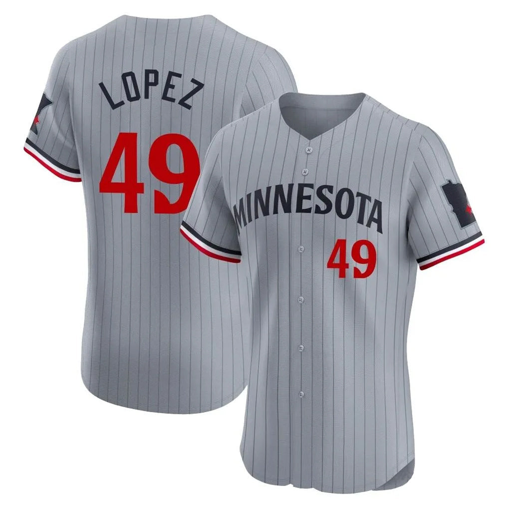 Kdoa M.Twins #49 Pablo Lopez Player Gray Home Limited Elite Stitched Jerseys