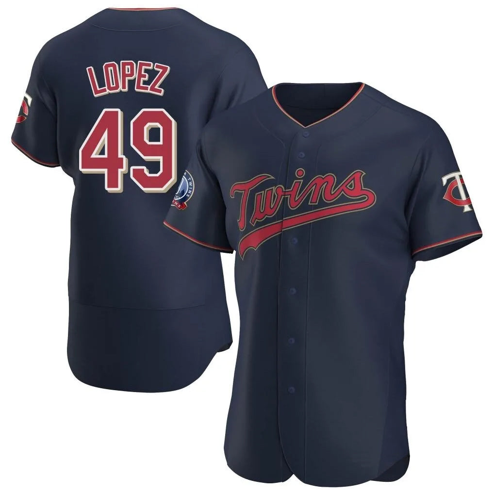 Kdoa M.Twins #49 Pablo Lopez Player Navy 60th Home Limited Elite Stitched Jerseys