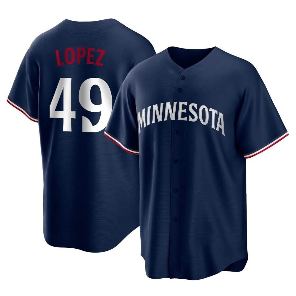 Kdoa M.Twins #49 Pablo Lopez Player Navy Replica Alternate Home Stitched Jerseys