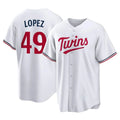 Kdoa M.Twins #49 Pablo Lopez Player White Home Game Stitched Jerseys