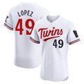 Kdoa M.Twins #49 Pablo Lopez Player White Home Limited Elite Stitched Jerseys