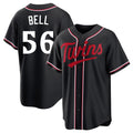 Kdoa M.Twins #56 Josh Bell Player Black Fashion Out Home Limited Stitched Jerseys