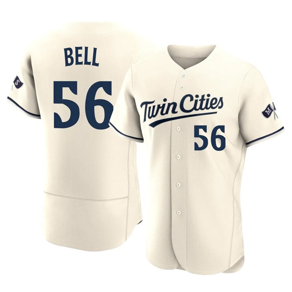 Kdoa M.Twins #56 Josh Bell Player Cream Home Limited Elite Stitched Jerseys