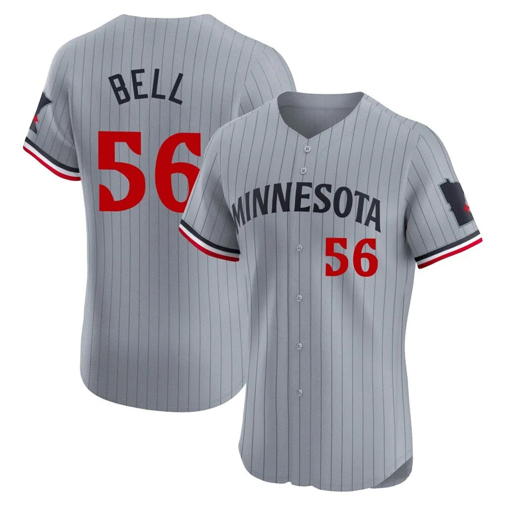 Kdoa M.Twins #56 Josh Bell Player Gray Home Limited Elite Stitched Jerseys