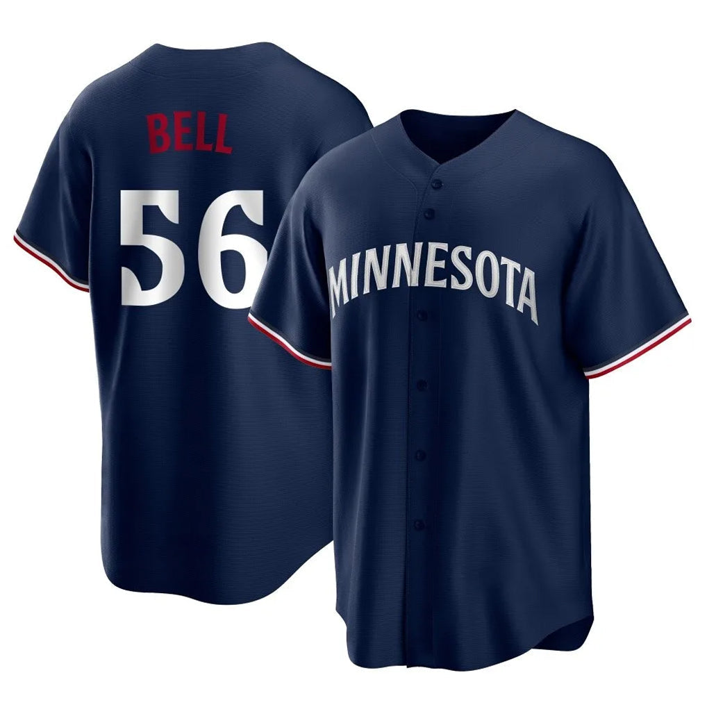 Kdoa M.Twins #56 Josh Bell Player Navy Replica Alternate Home Stitched Jerseys