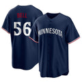 Kdoa M.Twins #56 Josh Bell Player Navy Replica Alternate Home Stitched Jerseys