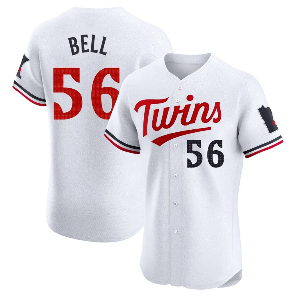 Kdoa M.Twins #56 Josh Bell Player White Home Limited Stitched Jerseys