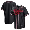 Kdoa Minnesota Twins Blank Player Black Fashion Out Home Limited Stitched Jerseys