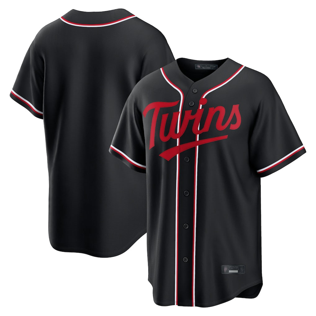 Kdoa Minnesota Twins Blank Player Black Fashion Out Home Limited Stitched Jerseys