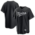 Kdoa Minnesota Twins Blank Player Black Home Game Stitched Jerseys