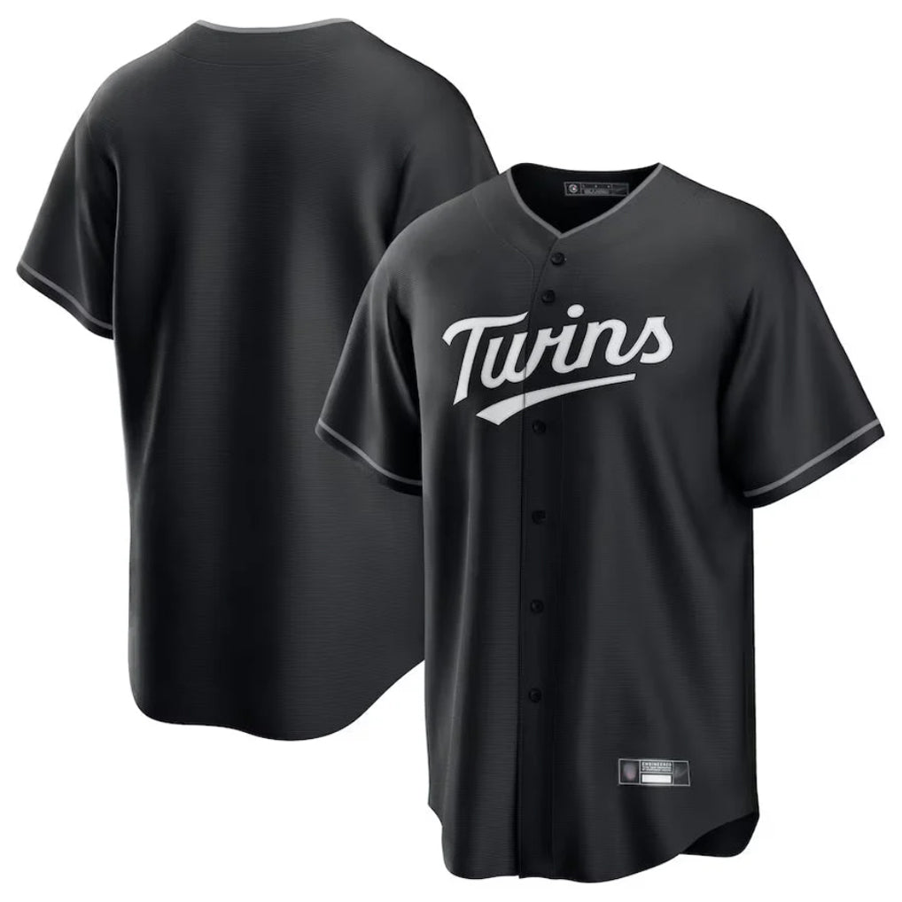 Kdoa Minnesota Twins Blank Player Black Home Game Stitched Jerseys