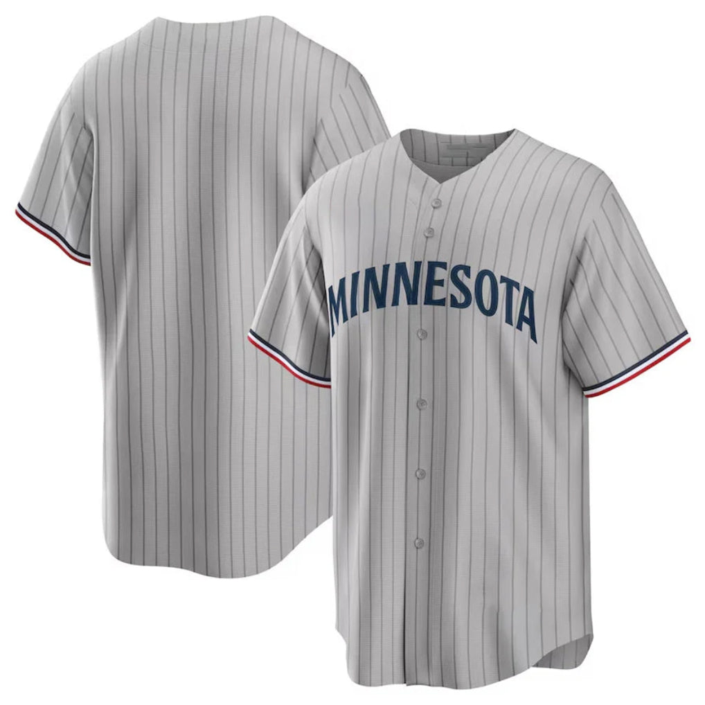 Kdoa Minnesota Twins Blank Player Gray Game Limited Home Stitched Jerseys