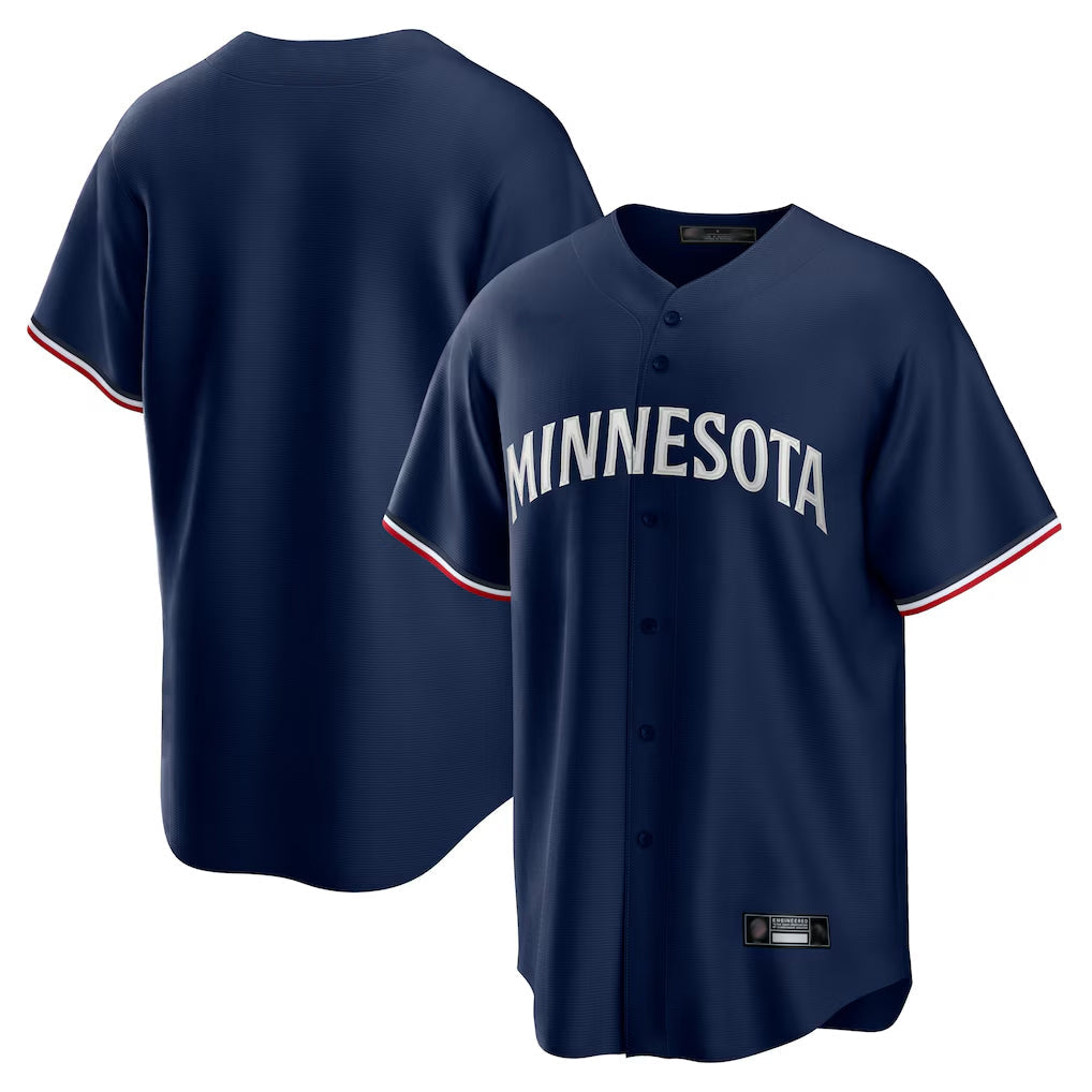 Kdoa Minnesota Twins Blank Player Navy Replica Alternate Home Stitched Jerseys