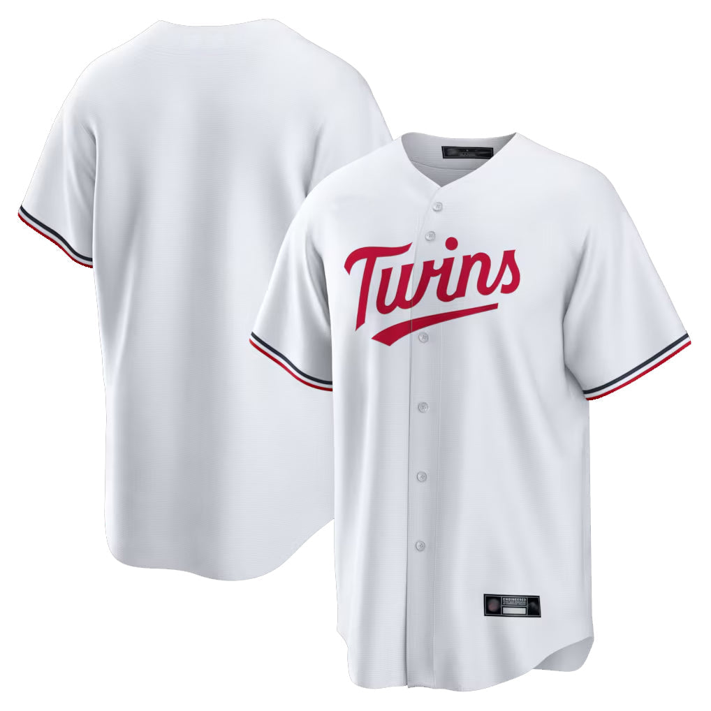 Kdoa Minnesota Twins Blank Player White Home Game Stitched Jerseys