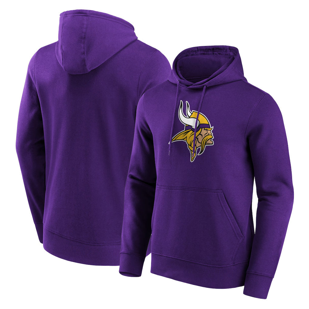 Kdoa MN.Vikings Purple LOGO Pullover Hoodies Home Game Blank Player Stitched Jerseys