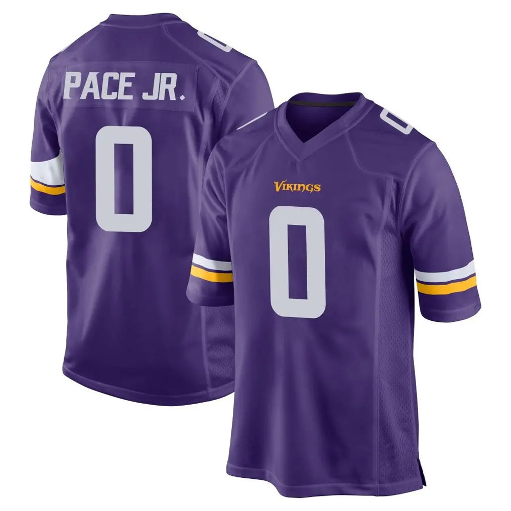 Kdoa MN.Vikings #0 Ivan Pace Jr. Player Purple Home Game Stitched Jerseys