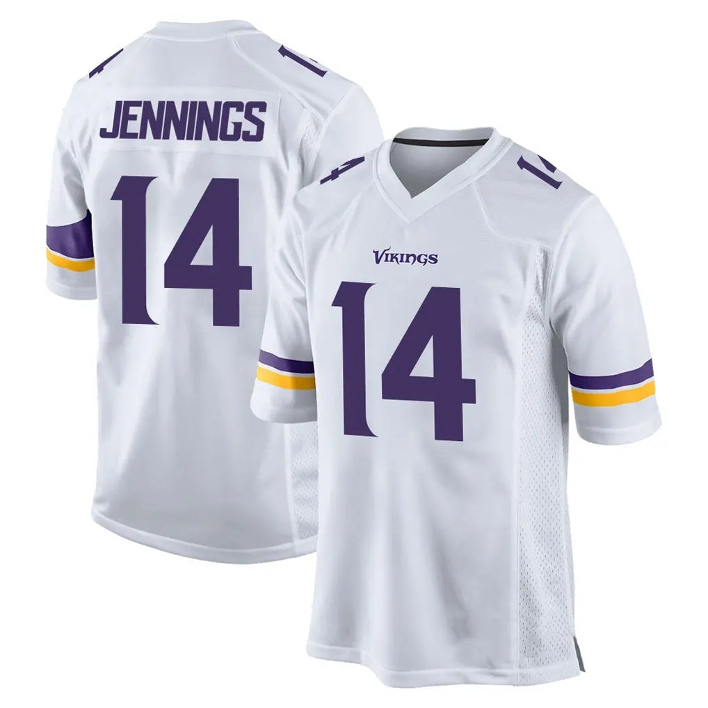 Kdoa MN.Vikings #14 Jauan Jennings Player White Home Game Stitched Jerseys
