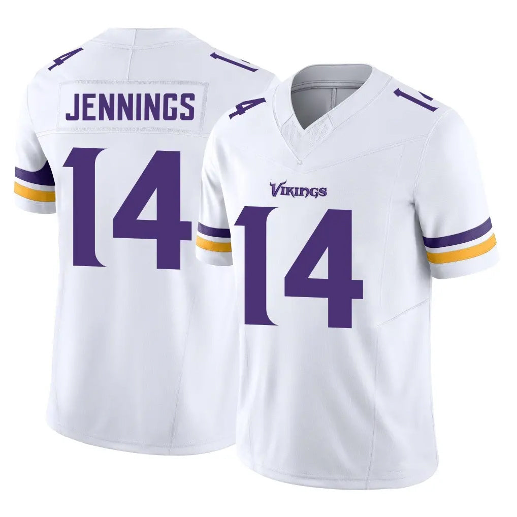 Kdoa MN.Vikings #14 Jauan Jennings Player White Limited Vapor F.U.S.E. Home Game Stitched Jerseys