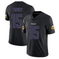 Kdoa MN.Vikings #15 Dallas Turner Player Black Impact LImited Home Game Stitched Jerseys