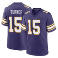 Kdoa MN.Vikings #15 Dallas Turner Player Purple Classic Home Game Stitched Jerseys