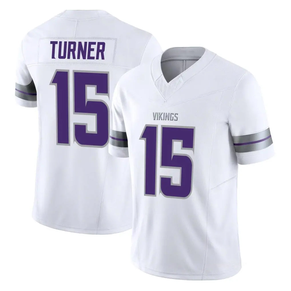 Kdoa MN.Vikings #15 Dallas Turner Player White Limited Alternate Vapor F.U.S.E. Home Game Stitched Jerseys