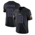 Kdoa MN.Vikings #18 Justin Jefferson Player Black Impact LImited Home Game Stitched Jerseys