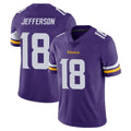 Kdoa MN.Vikings #18 Justin Jefferson Player Purple Limited Vapor Untouchable Home Game Stitched Jerseys