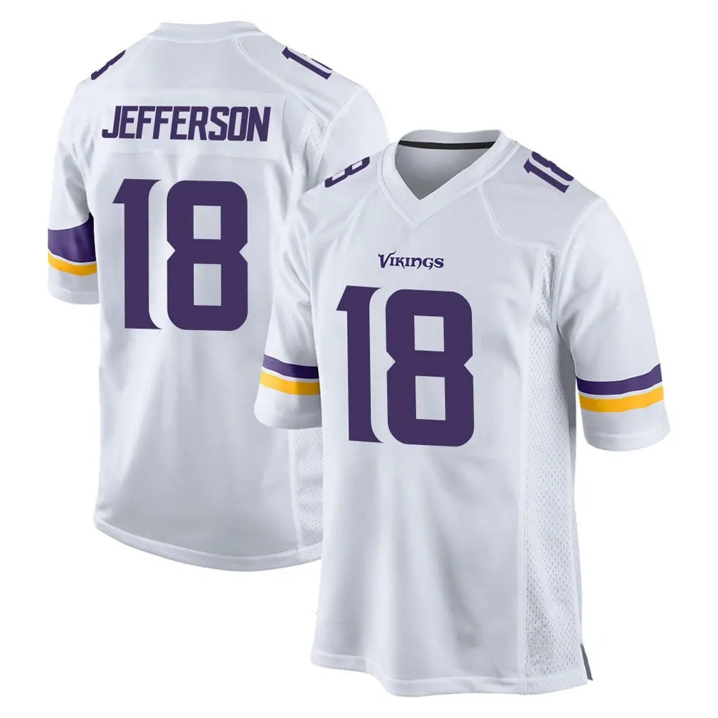 Kdoa MN.Vikings #18 Justin Jefferson Player White Home Game Stitched Jerseys
