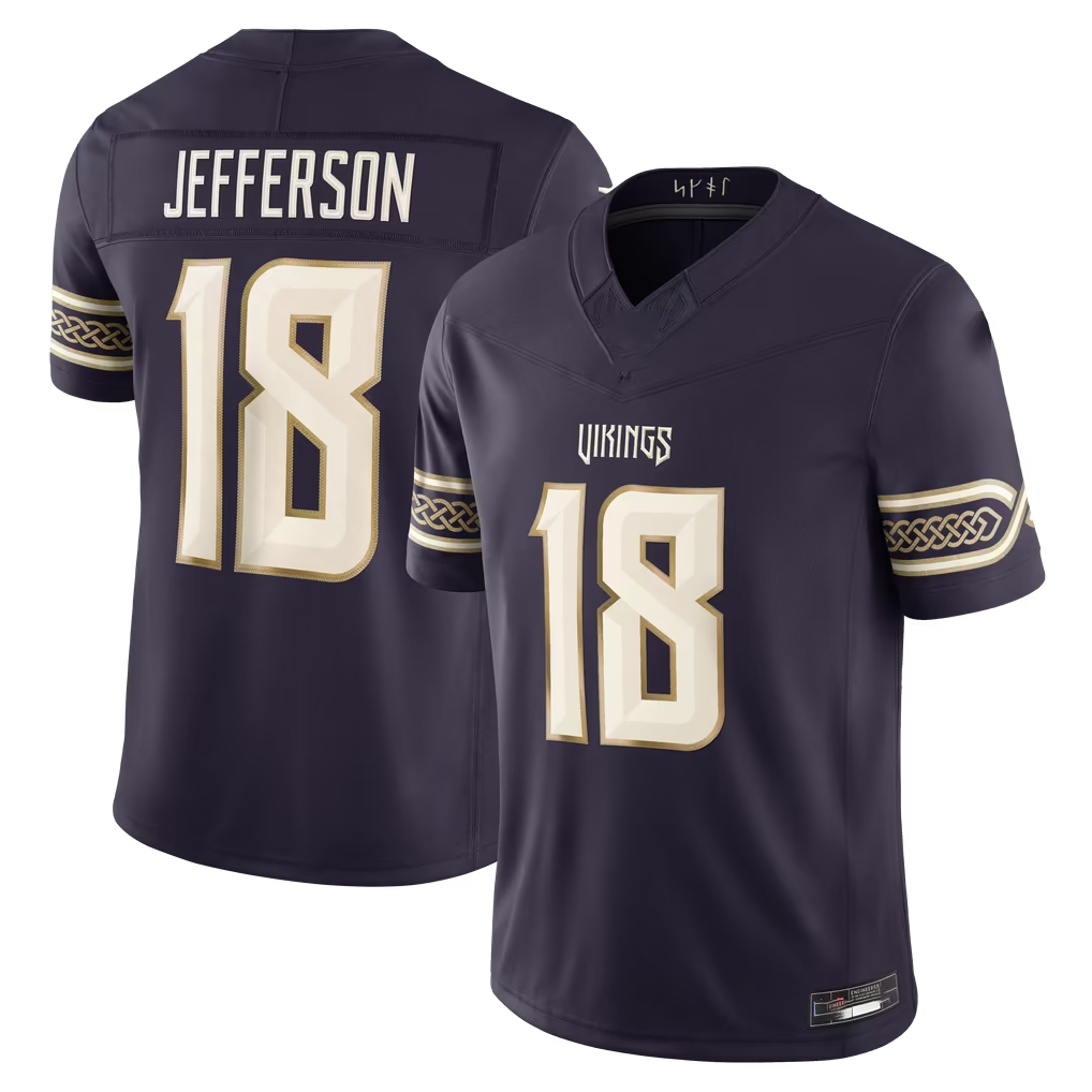 Kdoa MN.Vikings #18 Justin Jefferson Purple 2026 Rivalries Collection Limited Stitched Jerseys