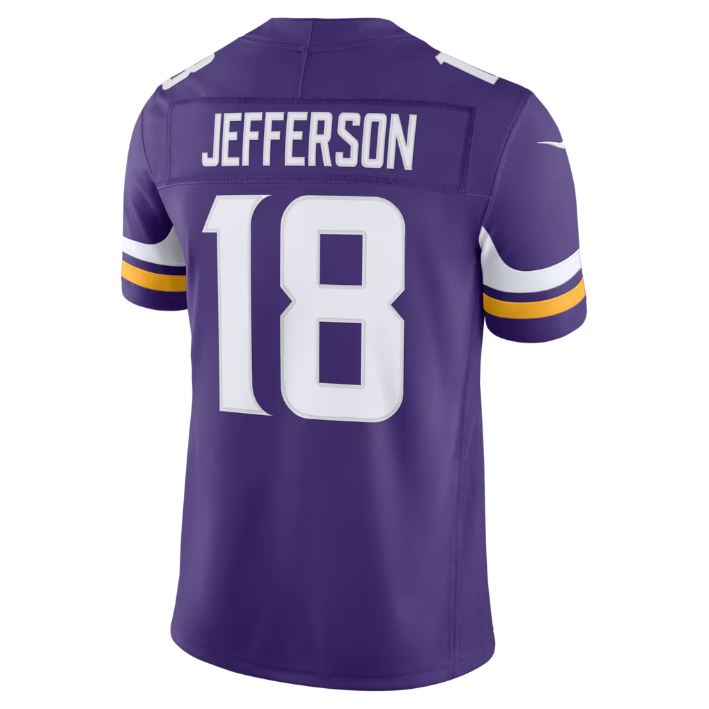 Kdoa MN.Vikings #18 Justin Jefferson Purple Team Vapor F.U.S.E. Stitched Limited Jerseys