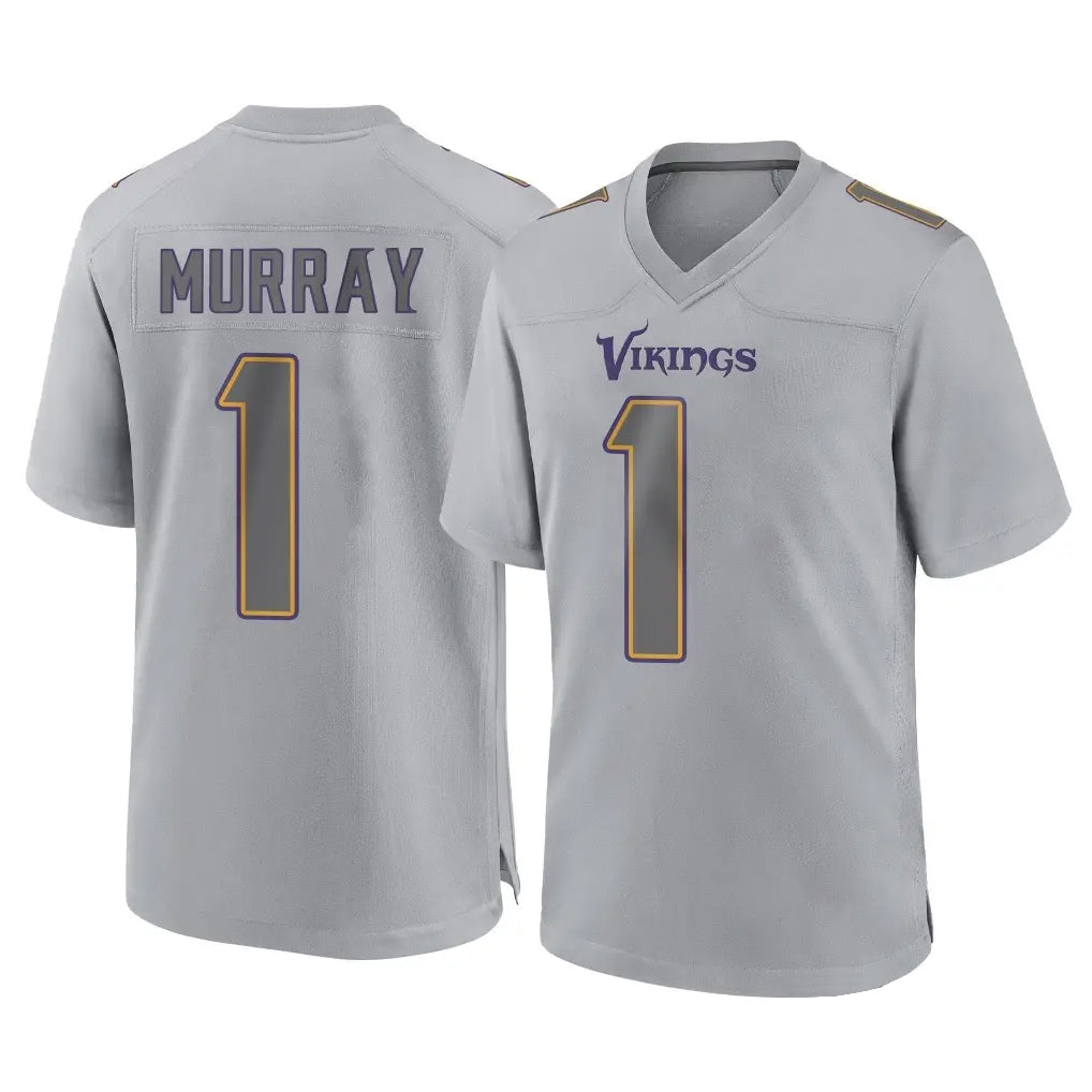 Kdoa MN.Vikings #1 Kyler Murray Player Gray Atmosphere Fashion Home Game Stitched Jerseys