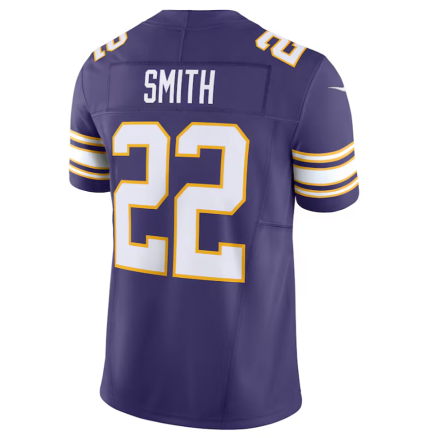 Kdoa MN.Vikings #22 Harrison Smith Purple Vapor F.U.S.E. Limited Jersey Stitched American Stitched Jersey