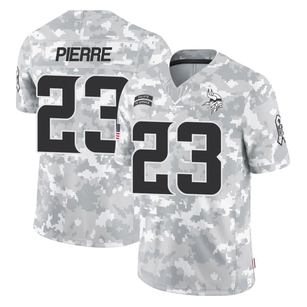 Kdoa MN.Vikings #23 James Pierre Player Arctic Camo Salute To Service Limited Game Stitched Jerseys