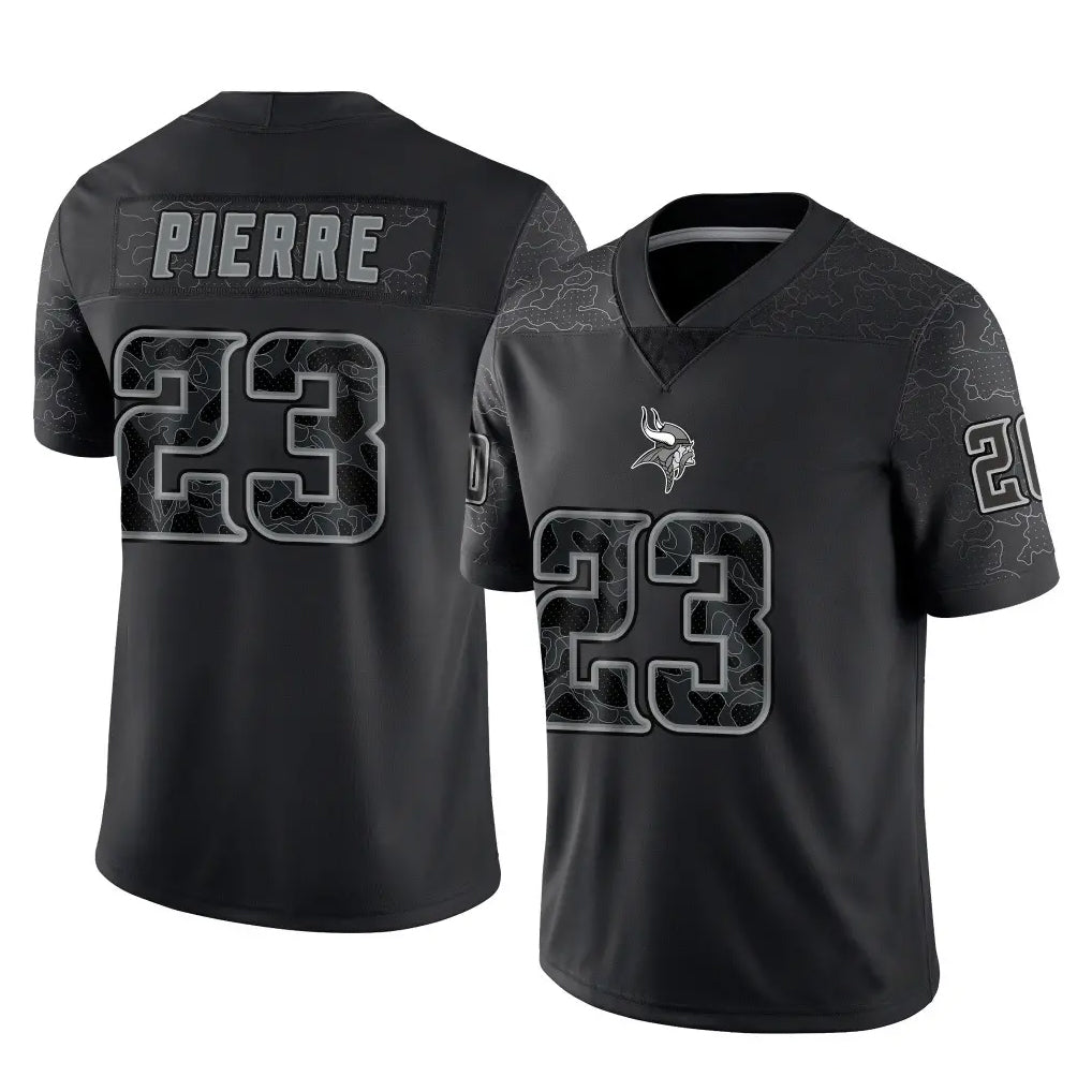 Kdoa MN.Vikings #23 James Pierre Player Black Reflective LImited Home Game Stitched Jerseys