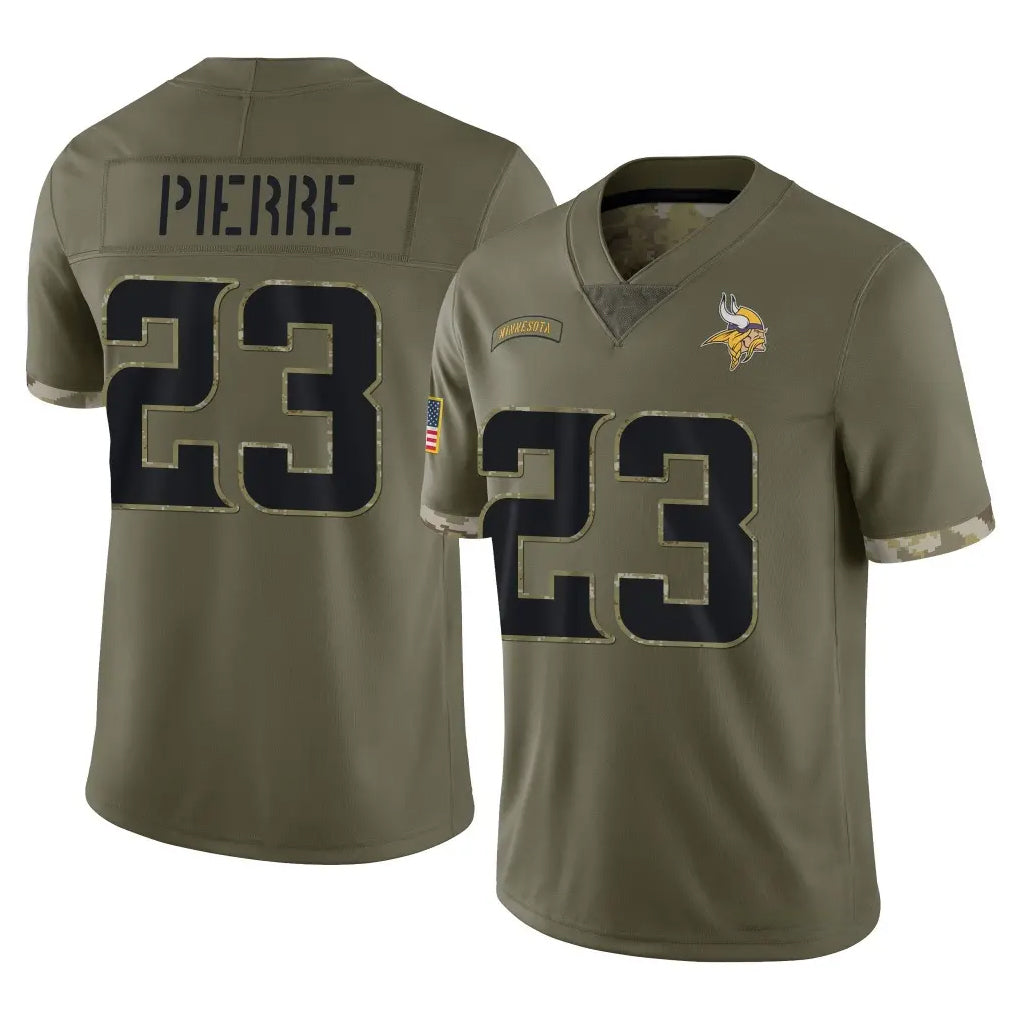 Kdoa MN.Vikings #23 James Pierre Player Olive Salute To Service Limited Stitched Jerseys