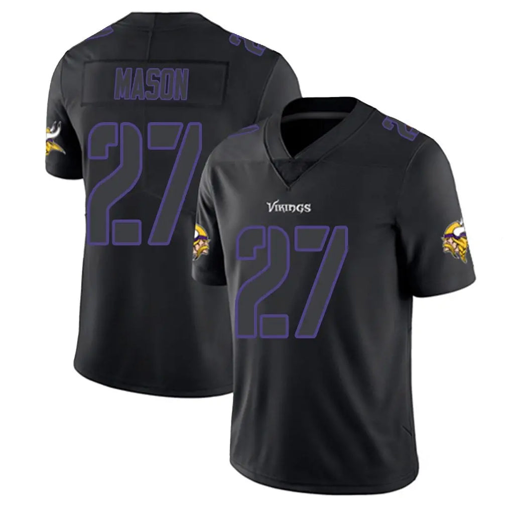 Kdoa MN.Vikings #27 Jordan Mason Player Black Impact LImited Home Game Stitched Jerseys