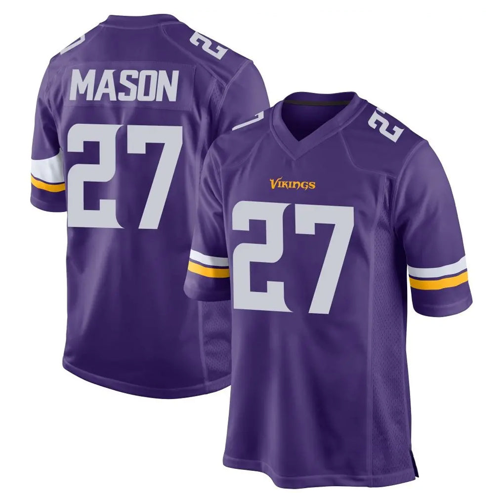 Kdoa MN.Vikings #27 Jordan Mason Player Purple Home Game Stitched Jerseys