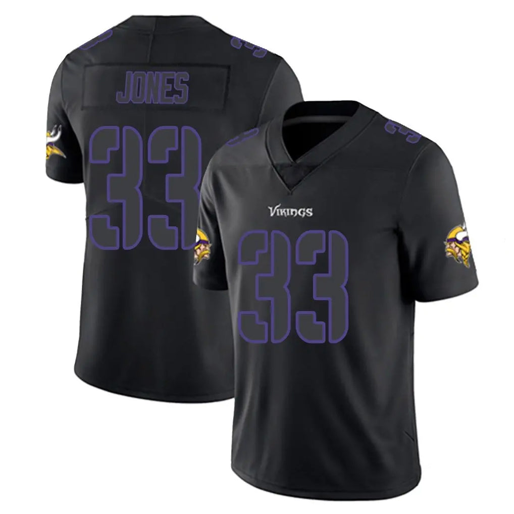 Kdoa MN.Vikings #33 Aaron Jones Sr. Player Black Impact LImited Home Game Stitched Jerseys