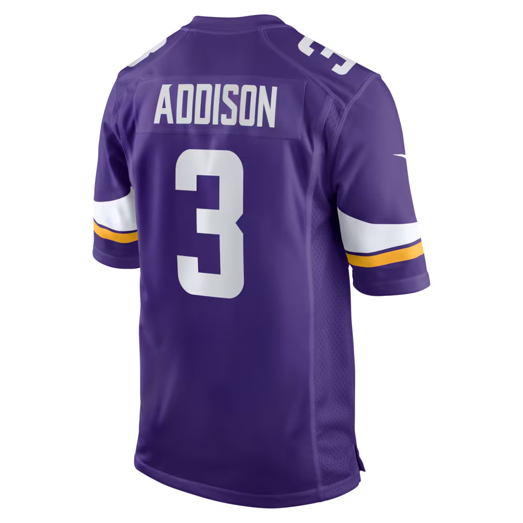 Kdoa MN.Vikings #3 Jordan Addison Purple Game Stitched Jerseys