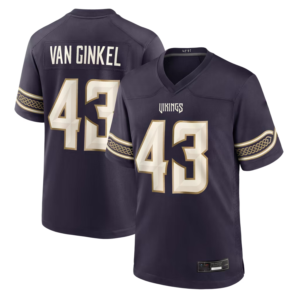 Kdoa MN.Vikings #43 Andrew Van Ginkel Purple 2026 Rivalries Collection Game Stitched Jerseys
