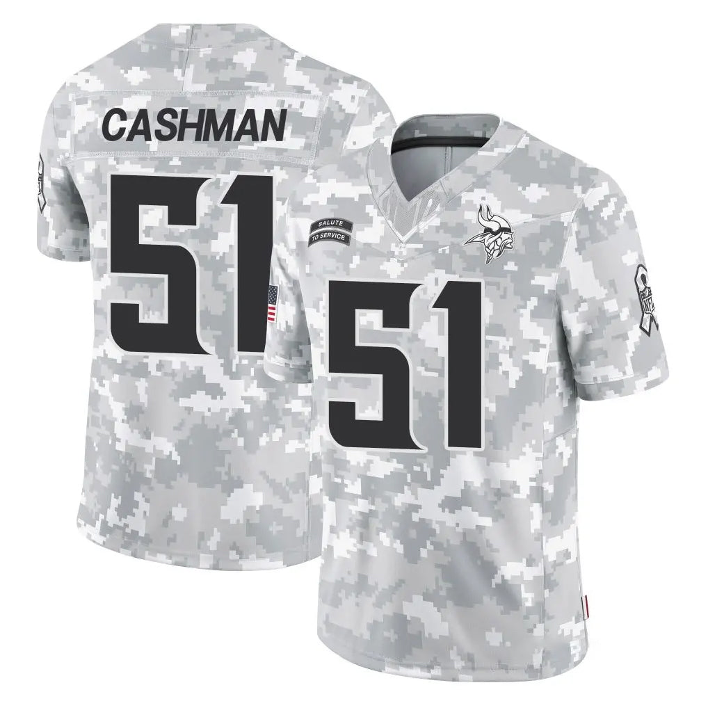 Kdoa MN.Vikings #51 Blake Cashman Player Arctic Camo Salute To Service Limited Game Stitched Jerseys