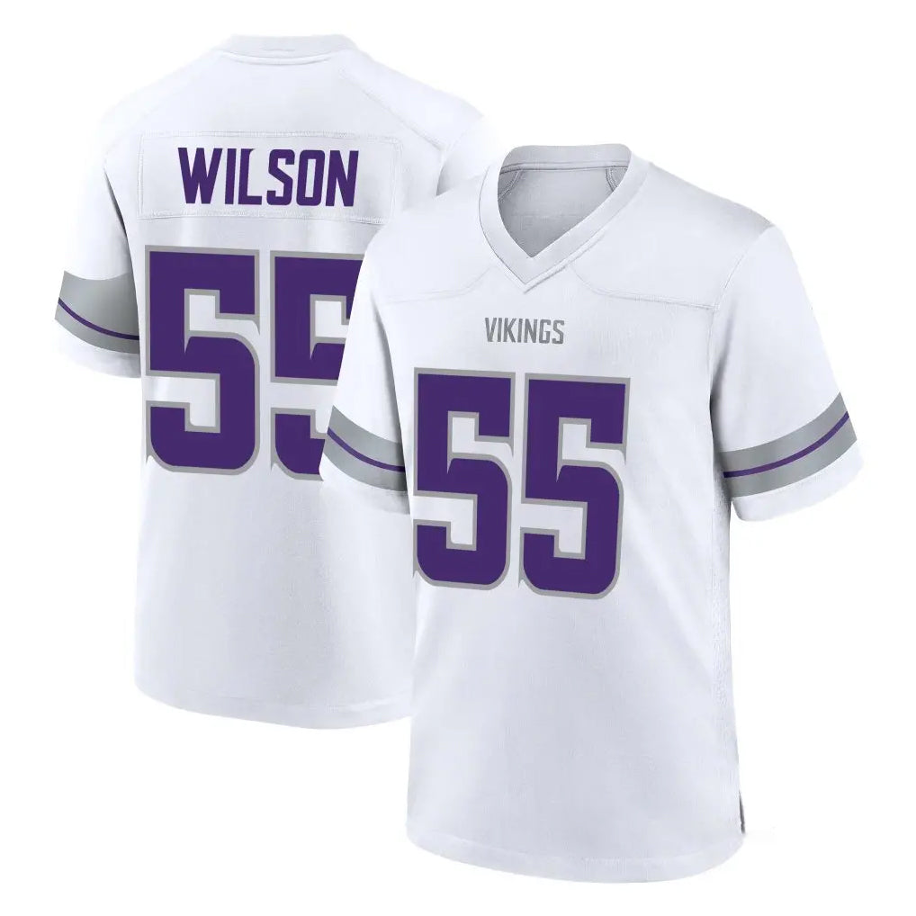 Kdoa MN.Vikings #55 Eric Wilson Player White Alternate Home Game Stitched Jerseys